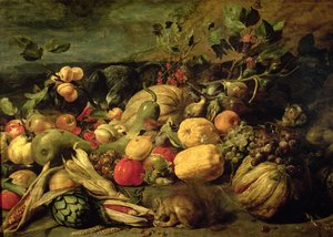 Still Life of Fruits and Vegetables